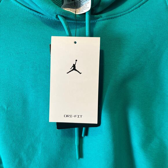Jordan Sport Cropped Fleece Hoodie Emerald Green Dri Fit Small New - Picture 5 of 8